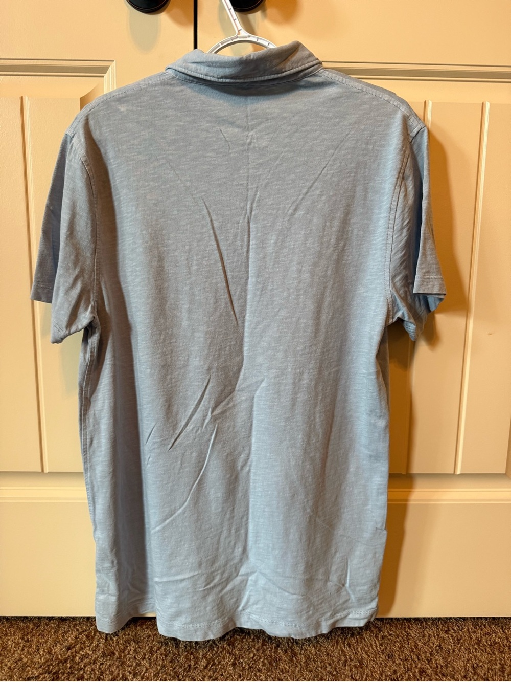 J. Crew Light Blue Men's Polo with Chest Pocket - Picture 2 of 3